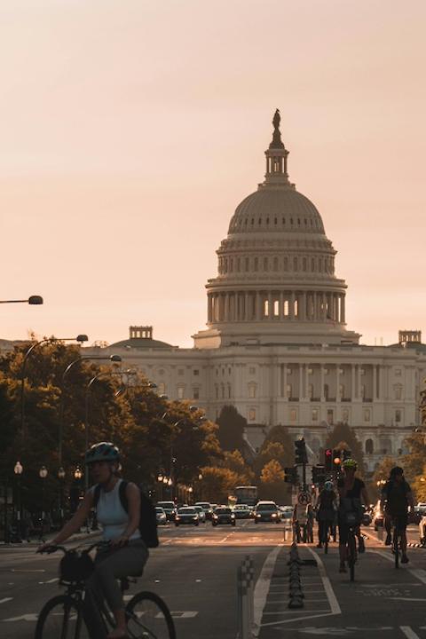 People on the street near the U.S. Capitol — Project 25